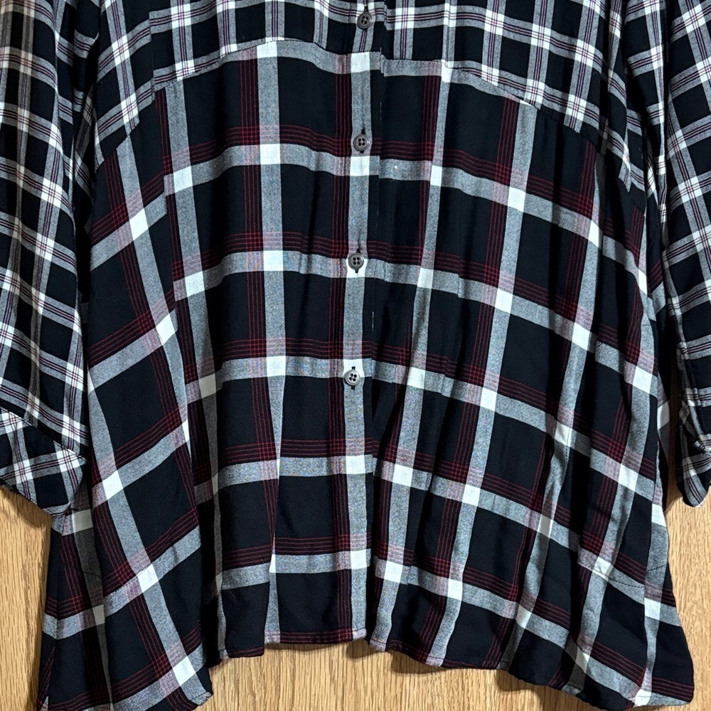 J. Jill Black and White Checkered Shirt - Picture 5 of 7